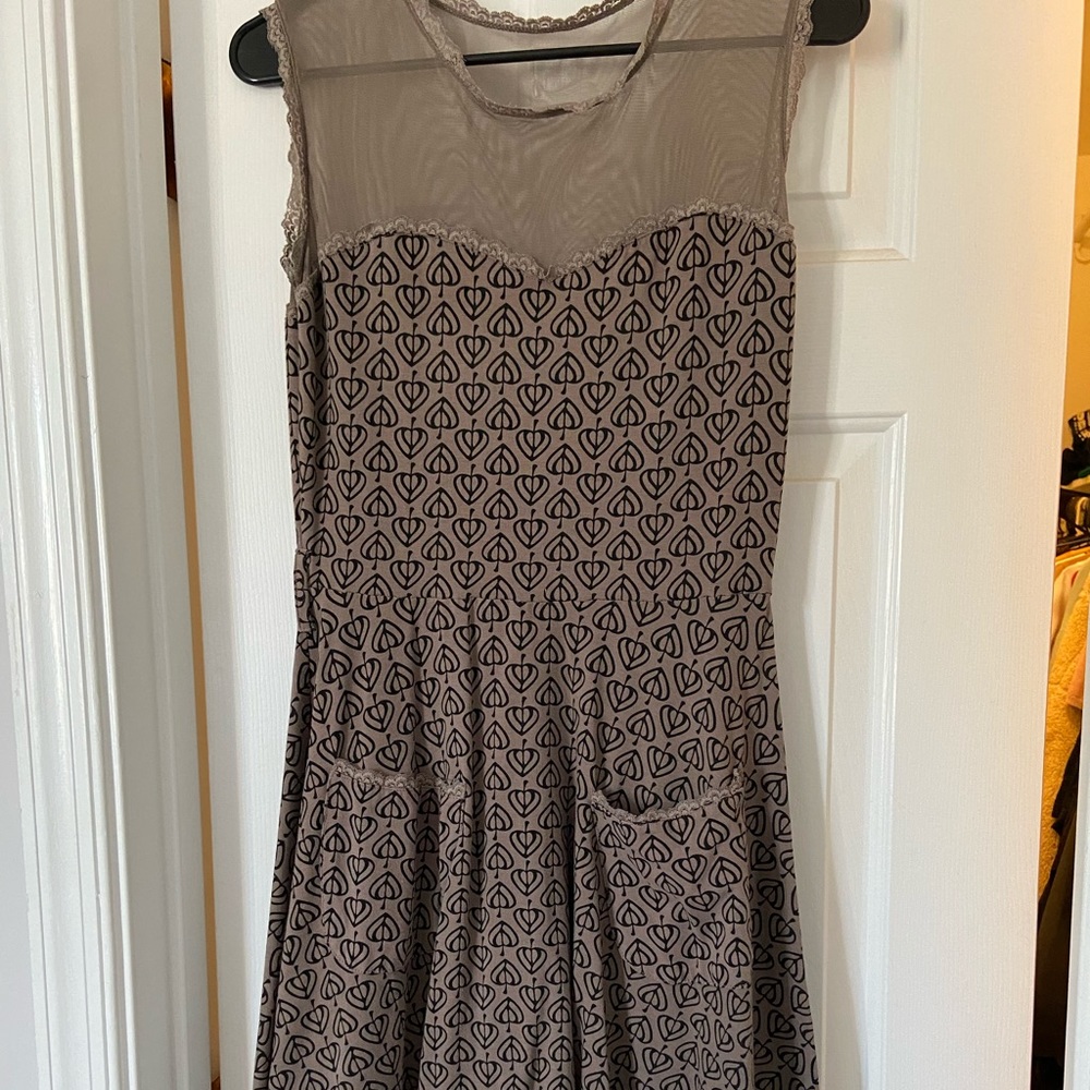 ModCloth Effie’s Heart Dress - Small (Black&Tan) Belt included.
